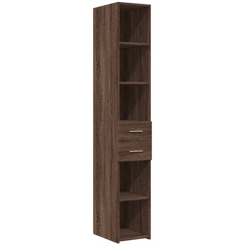 Maison Chic Visoka omara - Komoda - Predalnik rjavi hrast 30x42,5x185 cm inženirski les, (21719504) Slike