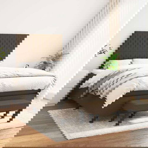  Krevet s oprugama i madracem tamnosmeđi 120 x 200 cm od tkanine Cene