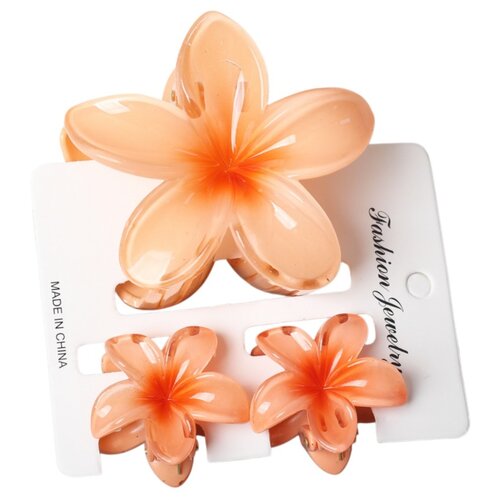 INF Set cvetličnih sponk za lase, 3x ABS, protizdrsne, 7.5cm x 4cm Orange, (5000327195) Cene