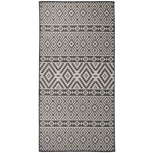 Furnova Zunanja preproga ploščato tkanje 100x200 cm črne črte, (21930789) Cene