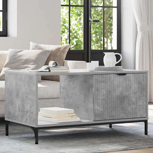 vidaXL Stolić za kavu Beton siva 90 x 49 x 46 cm Konstruirano drvo Cene