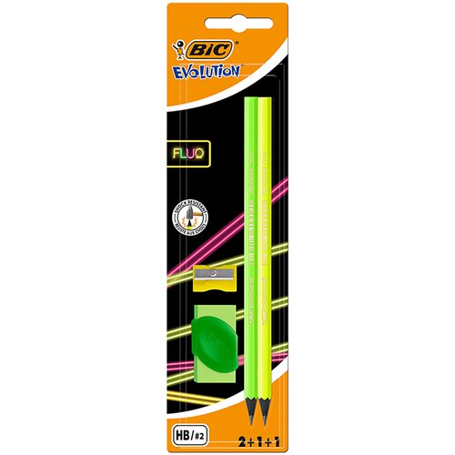 Bic Evolution Fluo Set - Olovka, Gumica i Rezač Cene
