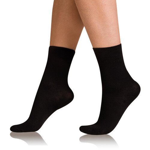 Bellinda COTTON COMFORT SOCKS - Women's cotton socks with comfortable hem - black Slike