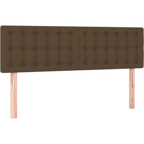 Maison Chic Posteljno vzglavje - Vzglavna omarica 2 kosa temno rjavo 72x5x78/88 cm blago, (22077126) Slike