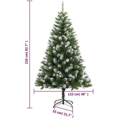 Umjetno božićno drvce sa &amp;scaron;arkama i snijegom 210 cm Slike