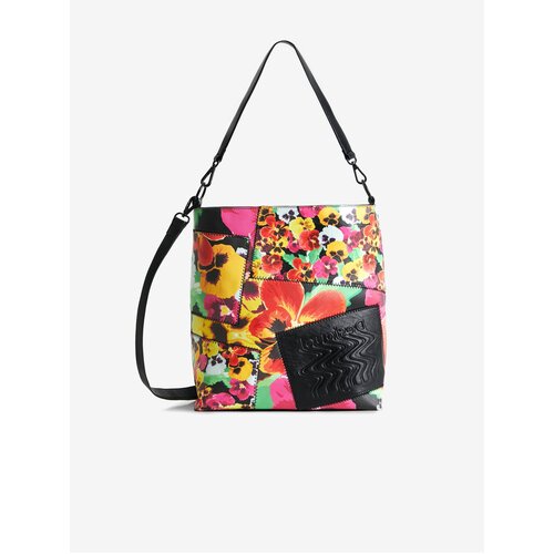 Desigual Pink-Black Women's Floral Handbag Mika Butan - Ladies Cene