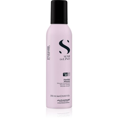ALFAPARF MILANO Semi di Lino Style&Care Flexible Mousse pena za volumen in obliko pričeske, ki ščiti med toplotnim oblikovanjem za naravno fiksacijo i Cene