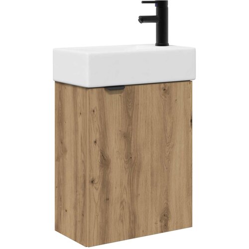 vidaXL Kopalniška omarica s tapo Artisan hrast 45,5 x 22,5 x 84 cm, (5000245764) Cene