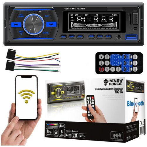 Dexxer 1DIN LCD avtoradio RGB 4x50W MP3 2x USB Bluetooth 12V Slike