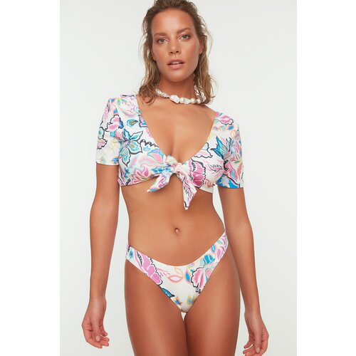 Trendyol Colorful Floral Patterned Bikini Bottoms Cene