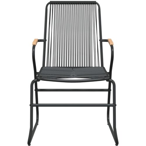  Vrtne stolice 2 kom crne 58 x 59 x 85,5 cm od PVC ratana Slike