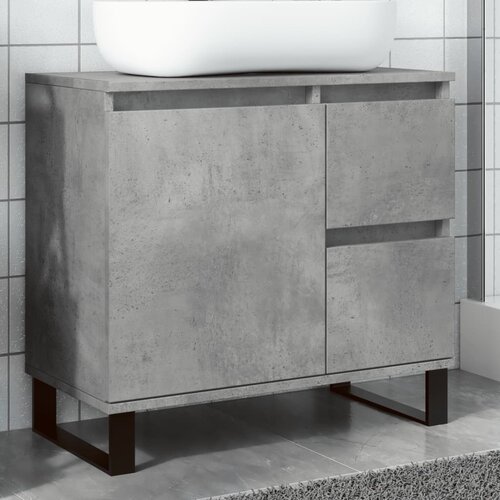 vidaXL Kupaonski ormarić za umivaonik boja betona 65x33x60 cm drveni Cijene