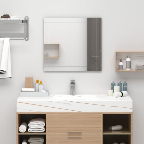 VidaXL Stensko ogledalo 80x60 cm steklo Slike