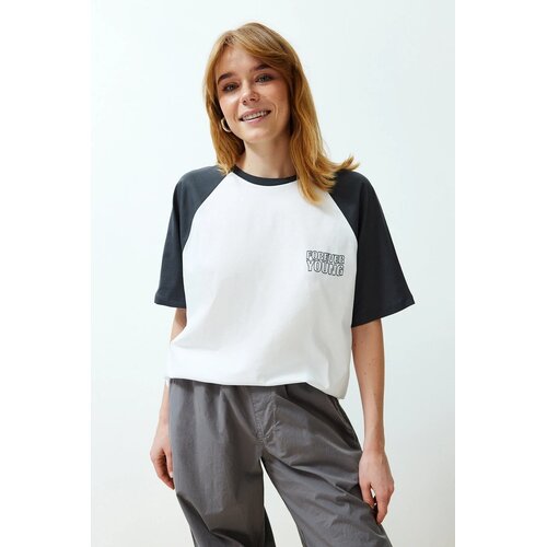 TRENDYOLMILLA Ženska majica TWOSS24TS00134, Bela Cene