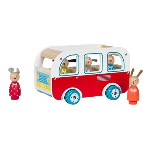 Moulin Roty Drveno vozilo autobus - La Grande Famille Slike