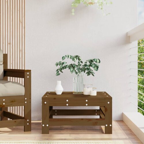  The Living Store Vrtni stolček za noge medeno rjav trdna borovina - Vrtni Stolček Za Noge, (21481478) Cene