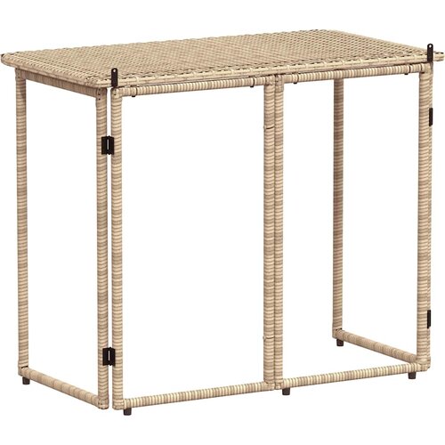  Sklopivi vrtni stol bež 90x51x75 cm poliratan Slike