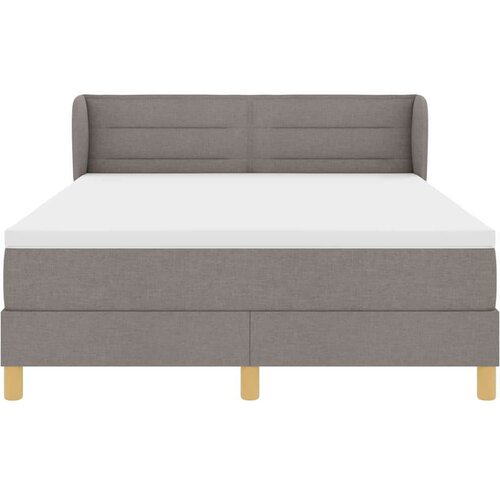 Box spring krevet Sivo-smeđa 140 x 190 cm tkanina - Sivo-smeđa 140 x 190 cm Dizajn linija Slike