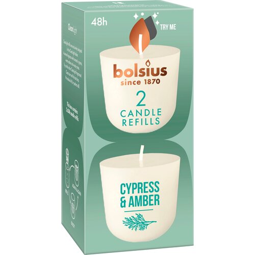 Bolsius CleanLight polnilo, 2 kos. - cipresa in jantar Cene