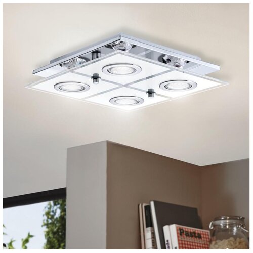 Eglo Cabo plafonjera/4, led, gu10, 4x3 w, krom/saten Cijene