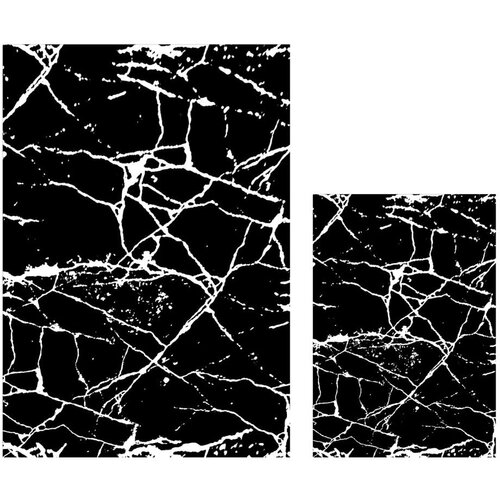 Mila Home set od 2 crno-bijele kupaonske prostirke Marble Slike