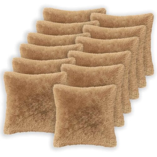  Presvlaka za jastuk 12 pcs HEERLEN Sivosmeđa 40 x 40 cm PV flis - Sivosmeđa 40 x 40 cm 12 Cene
