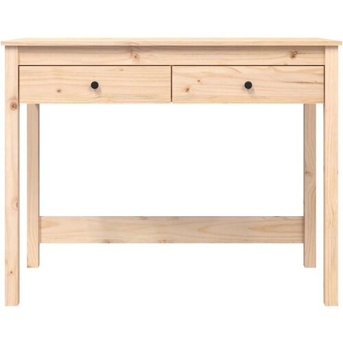 vidaXL Pisalna miza s predali 100x50x78 cm trdna borovina Cene