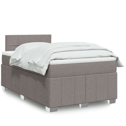 vidaXL Box spring postelja z vzmetnico taupe 120x190 cm blago, (21321417) Cene
