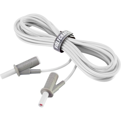 Voltcraft MSB-501 varnostni merilni kabel lamelni vtič 4 mm lamelni vtič 4 mm 5.00 m bela 1 kos, (20422916) Cene