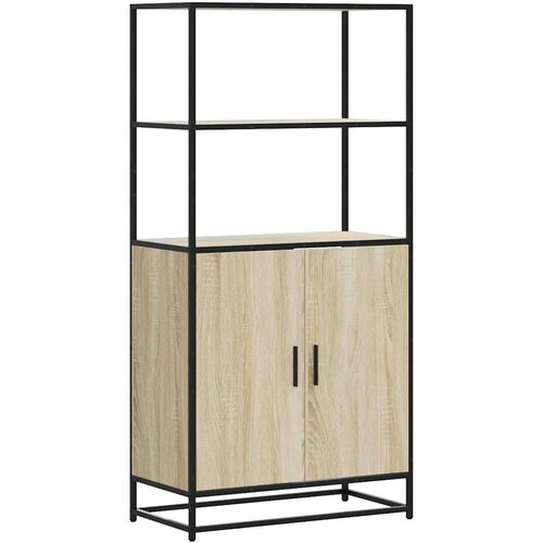 VidaXL Visoka ploča sonoma hrast 68x35x139cm konstruirano drvo i metal Slike
