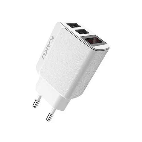 RIFF iKaku polnilec z dvema vhodoma USB Adaptivno hitro polnjenje in digitalnim LCD zaslonom 2,4A, (21155070)