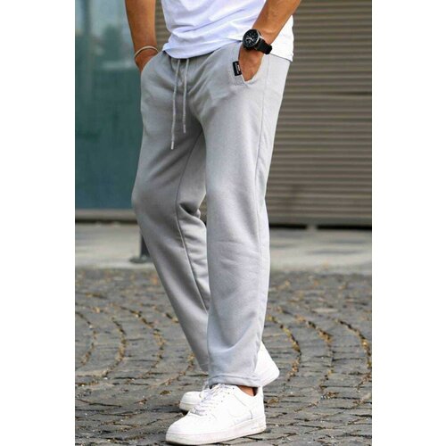 Madmext Sweatpants - Gray - Relaxed Slike