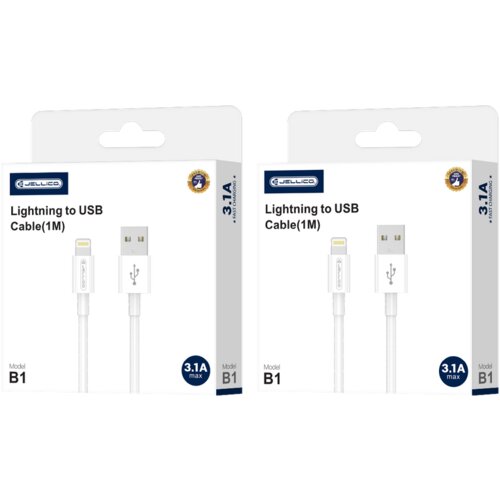 Jellico podatkovni polnilni kabel B1 lightning 1m 3,1A - bel Slike