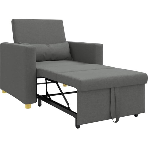 SOFA na razvlačenje Singl Tamno siva 90 x 165 x 87 cm tkanina Slike