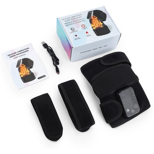 INF Segrevan vibracijski masažer kolena z 3 stopnjami toplote in 4000mAh Black, (5000298828) Cene