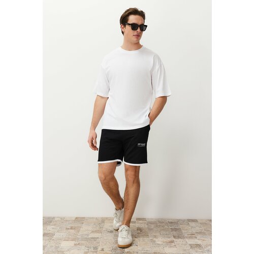 Trendyol Men's White Oversize/Wide-Fit Floral Print Short Sleeve 100% Cotton T-Shirt Slike