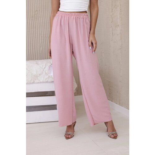 Kesi Wide trousers powder pink Cijene