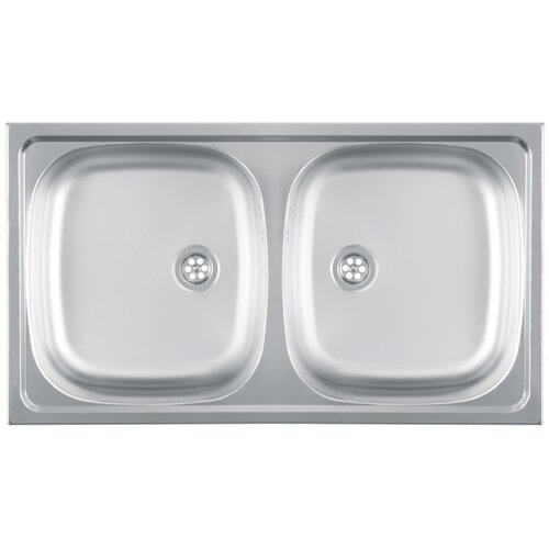 Metalac SUDOPER INOX STANDRADNI DVODJELNI, SJ. FI 60 BEZ SIFONA 770X435 LUNA FLEX 2D Slike