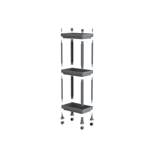 Aberto Design Polica za odlaganje TKRLKKT-3K-3, 70x36x23 cm, Crna Cene