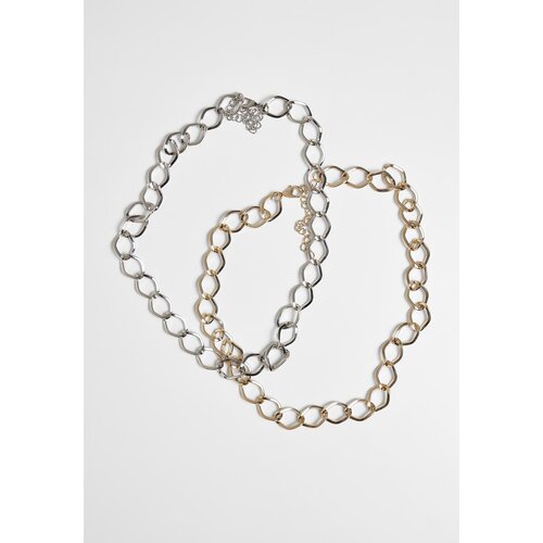 Urban Classics Accessoires Large Classic Necklace 2-Pack Gold/Silver Cene