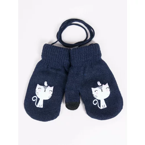 Yoclub Kids's Gloves RED-0107G-AA10-003 Navy Blue