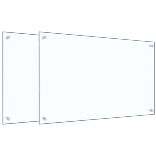  Kuhinjske za&amp;scaron;tite od prskanja 2 kom prozirne 80x50 cm staklene Slike