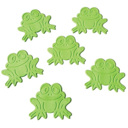 Spirella Dječje protuklizne podloge 6 kom za kadu 9x8 cm Grenouilles &amp;ndash; Slike