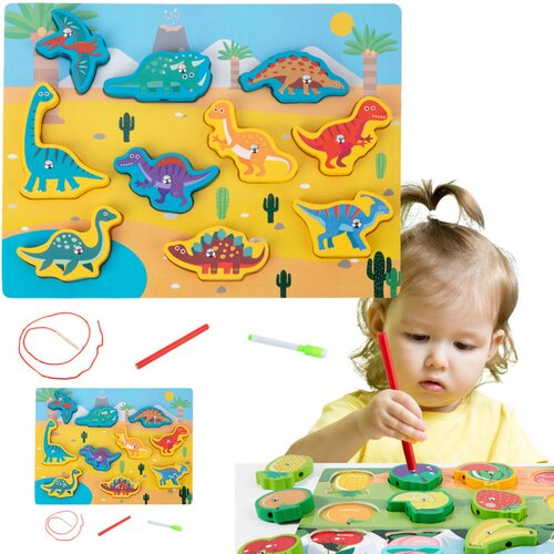  Drvena slagalica s magnetima Interlacing Dinosaurs Slike