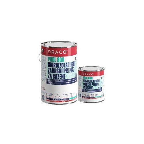  Premaz epoksidni za bazene Draco POOL 800 plavi 5,55kg ( 5kg+0,55kg ) Slike