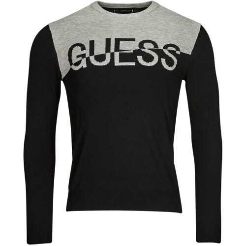 Guess ALEX LS CN LOGO SWEATER Crna Slike