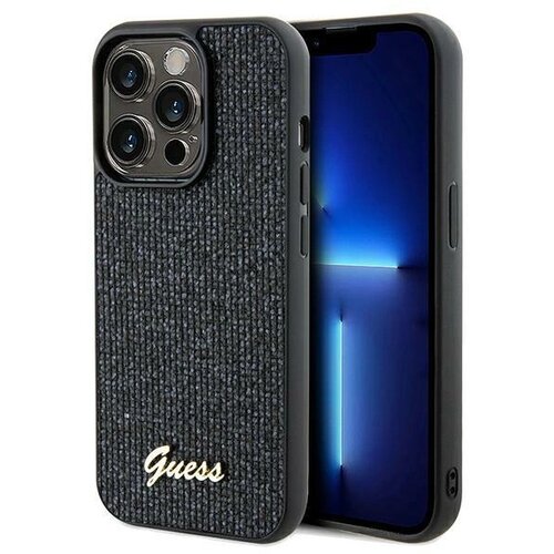 Guess OVITEK DISCO METAL SCRIP CASE OVITEK ZA IPHONE 14 PRO MAX ČRN, (21833353) Cene