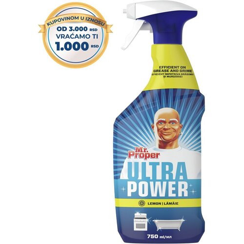 Mr. Proper Mr.Proper Ultra Power Sprej za či&amp;scaron;ćenje raznih povr&amp;scaron;ina Limun 750 ml Slike