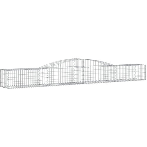  Lučne gabionske ko&amp;scaron;are 9 kom 400x50x40/60 cm pocinčano željezo Slike