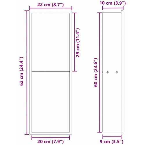  Ničica za tu&amp;scaron; Srebrno 60 x 20 x 9,5 cm Nehrđajući čelik Slike